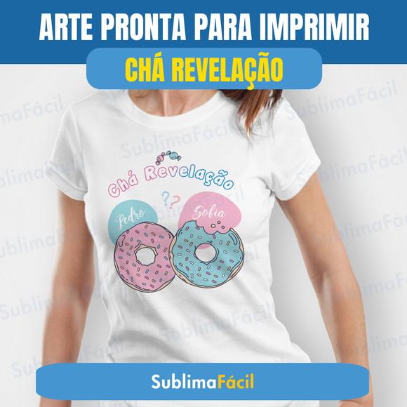 Estampa Chá Revelação Gravidez Sublimação