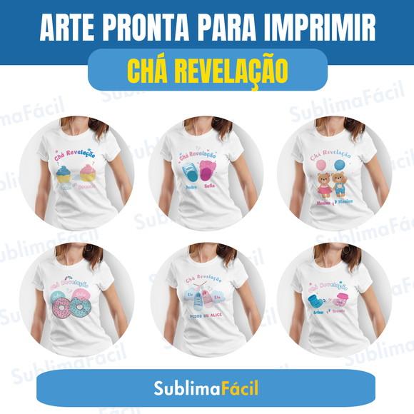 Estampa Chá Revelação Gravidez Sublimação