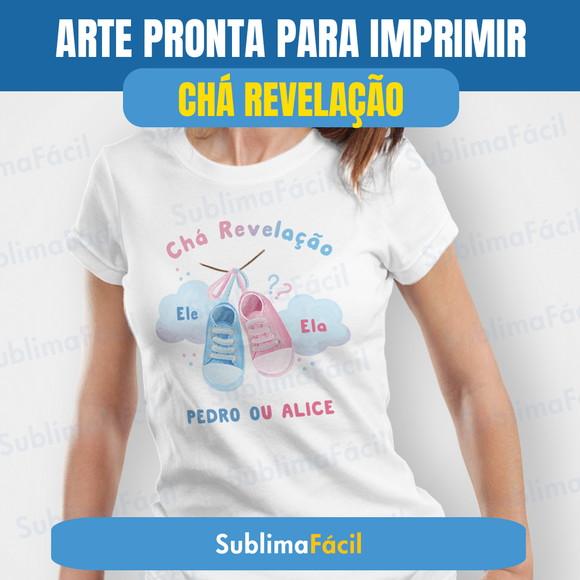 Estampa Chá Revelação Gravidez Sublimação