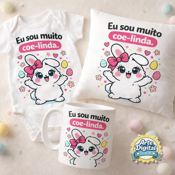 Estampa de Páscoa eu Sou Muito Coe-linda - Arte Digital