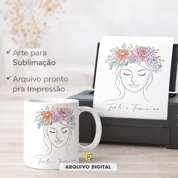 Estampa Feminina- Coroa de Flores Forte e Feminina