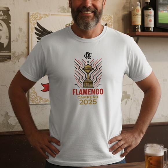 Estampa Flamengo Campeão Libertadores 2025 - Arte Digital