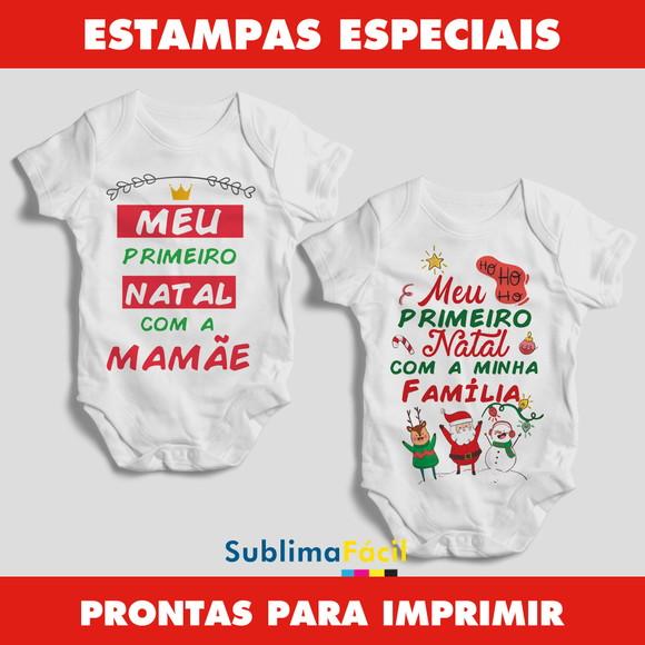 Estampa Meu Primeiro Natal (pack de Arte Body Infantil)