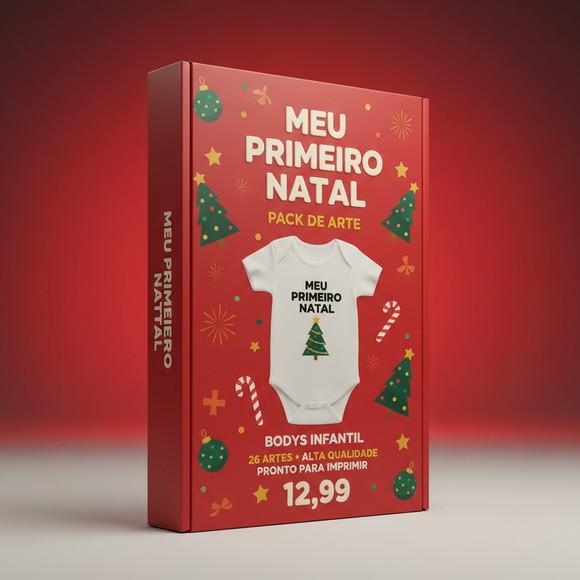 Estampa Meu Primeiro Natal (pack de Arte Body Infantil)