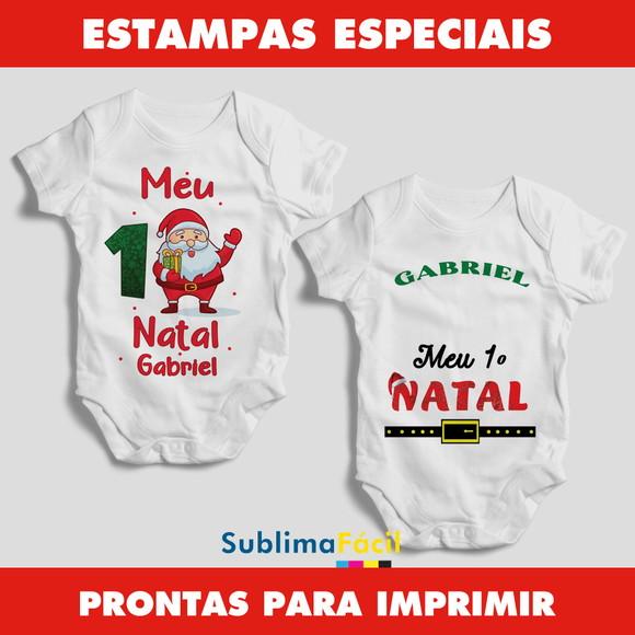 Estampa Meu Primeiro Natal (pack de Arte Body Infantil)