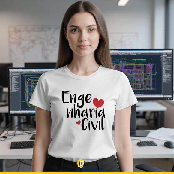 Estampa para Camiseta Engenharia Civil - Arte Profissão
