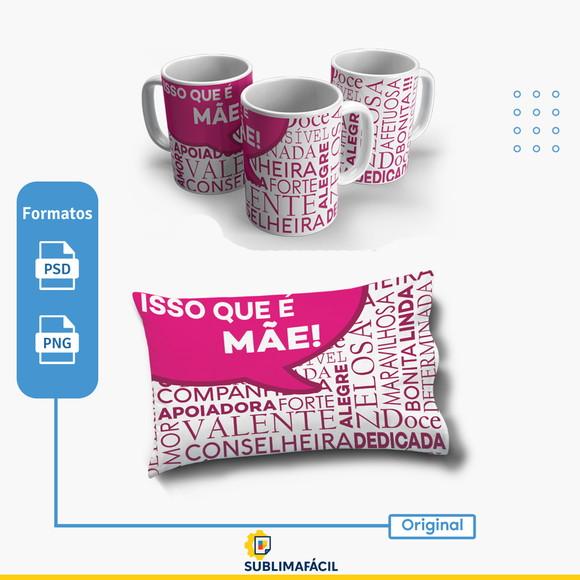 Estampa para Sublimação de Caneca Isso Que É Mãe