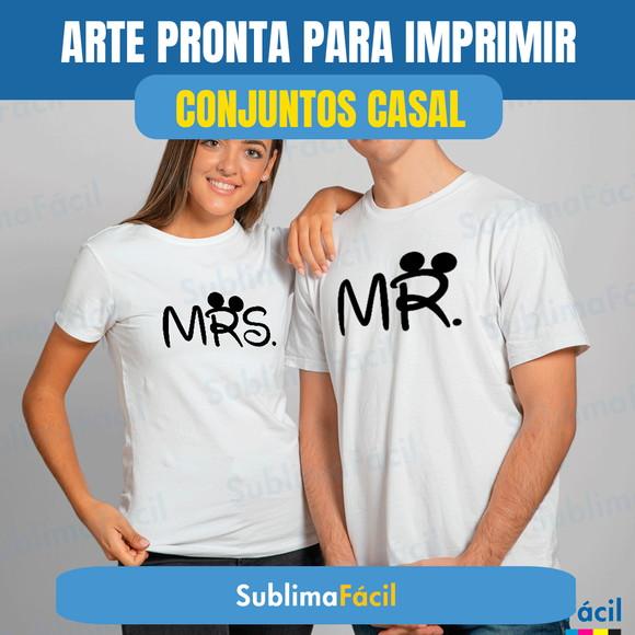 Estampas Conjunto Casal Namorados Sublimação para Camiseta