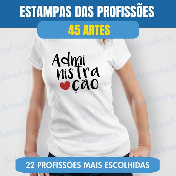 Pack de Estampas das Profissões para Sublimação (50 Modelos)