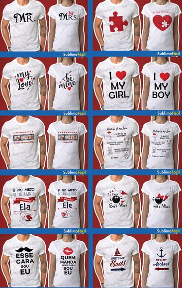 Pack de Estampas para camisetas Tema Dia dos Namorados