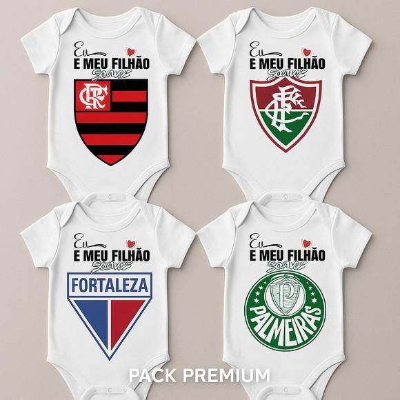 Pack Estampas Times para Body Bebê & Camiseta Infantil