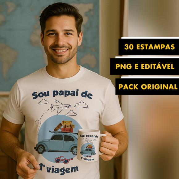 Pack Exclusivo de Estampas Dia dos Pais | Frases Camisetas