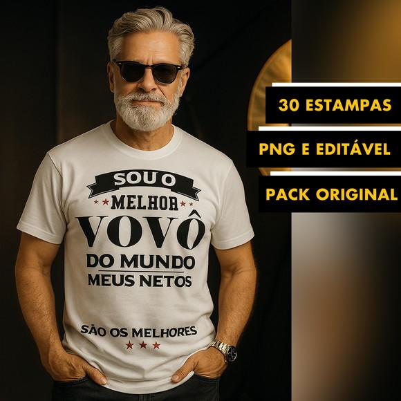 Pack Exclusivo de Estampas Dia dos Pais | Frases Camisetas