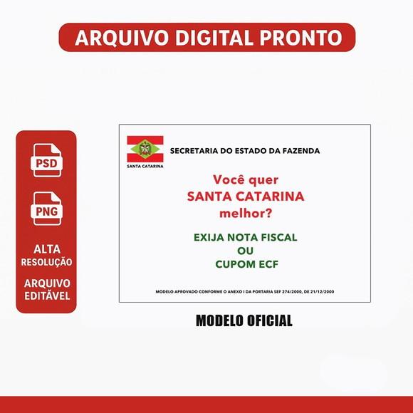 Placa Exija Nota Fiscal Oficial (arquivo Digital)