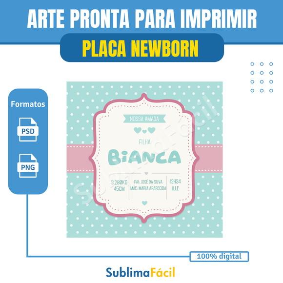 Placa Newborn Personalizada - Arte Digital