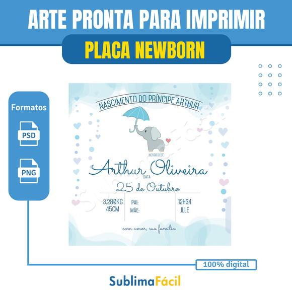 Placa Newborn Personalizada - Arte Digital