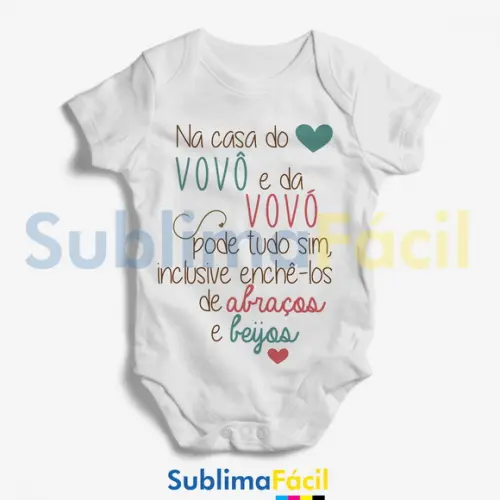 100 Estampas para Bodys Infantis - Sublimação