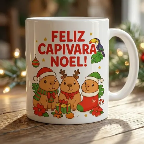 Arte de Natal para Caneca - Arquivo para Sublimação