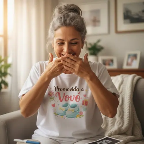 Arte Digital Camiseta promovida a Vovó 2026