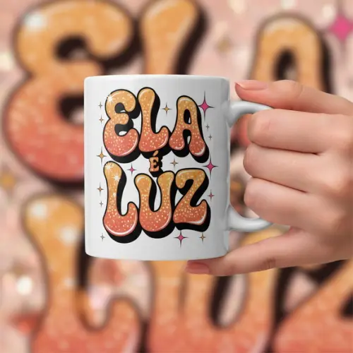 Arte Digital Caneca 'ela É Luz' - Estampa Feminina