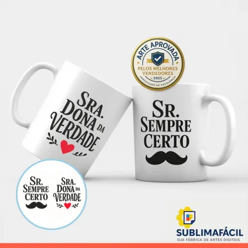 Arte Digital Casal Caneca Personalizada