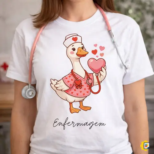 Arte Digital Enfermagem / Enfermeira - Estampa Divertida