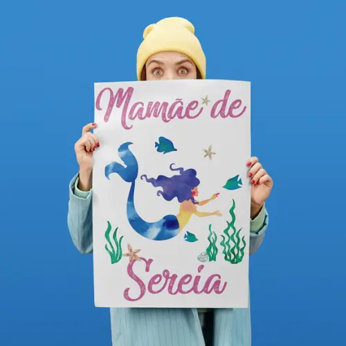 Arte Digital Mamãe de Sereia