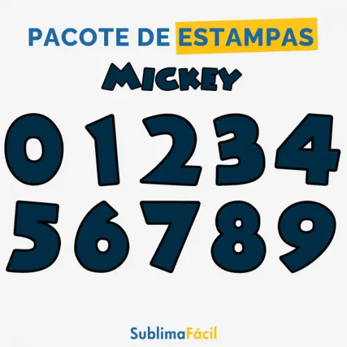 Arte Digital Mickey - Estampa Sublimação