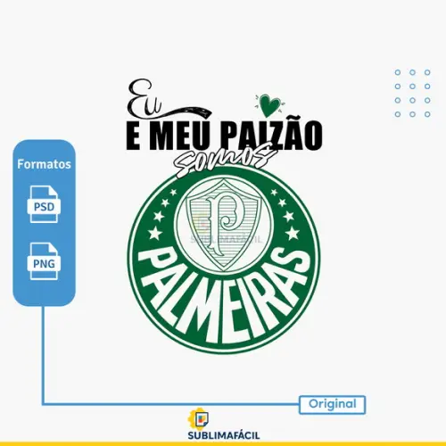 Arte Digital para Camiseta eu e Meu Paizão Somos Palmeiras