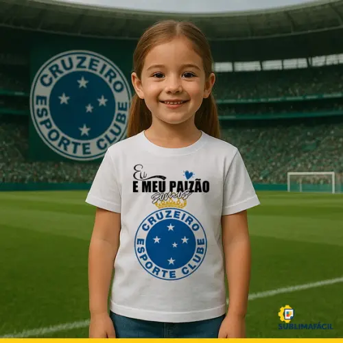 Arte Digital para Camiseta eu e Meu Paizão Somos Cruzeiro