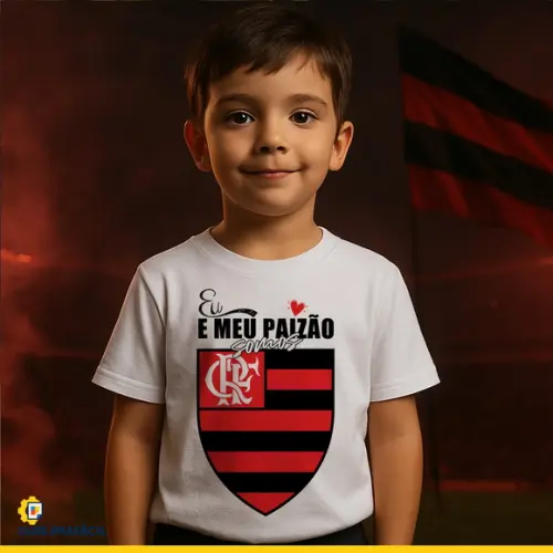 Arte Digital para Camiseta eu e Meu Paizão Somos Flamengo