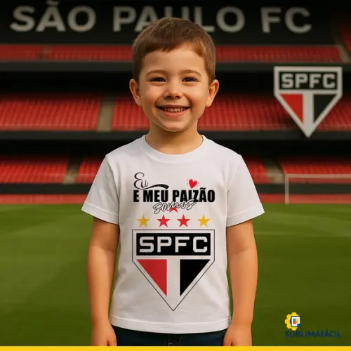 Arte Digital para Camiseta "eu e Meu Paizão Somos São Paulo"