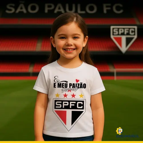 Arte Digital para Camiseta eu e Meu Paizão Somos São Paulo