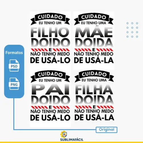 Arte Digital para Impressão Família Doida
