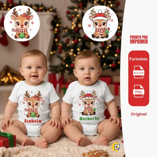 Arte Digital pra Body de Natal (26 Estampas Exclusivas)