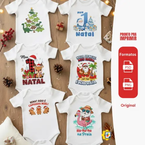 Arte Digital pra Body de Natal (26 Estampas Exclusivas)