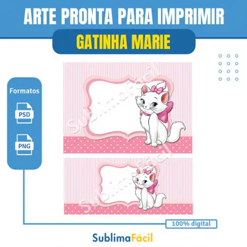 Arte Gatinha Marie (pronto para Imprimir)