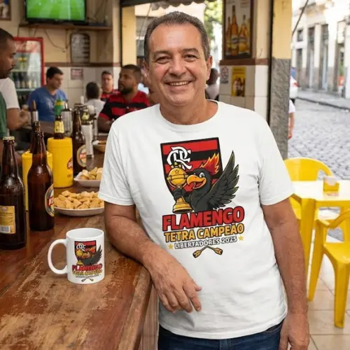 Arte Flamengo pra Caneca - Campeão Libertadores 2025