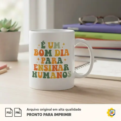 Arte para Caneca de Professora - Dia dos Professores