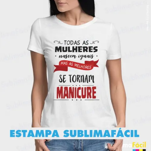 Arte para Sublimação - Estampa Manicure