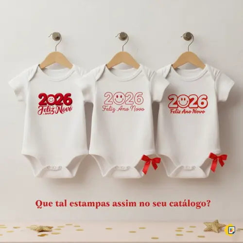 Arte pra Sublimação - Ano Novo Infantil (pack Exclusivo)