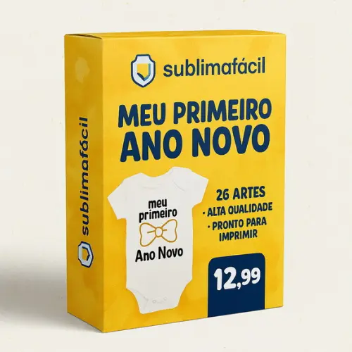 Arte pra Sublimação - Ano Novo Infantil (pack Exclusivo)