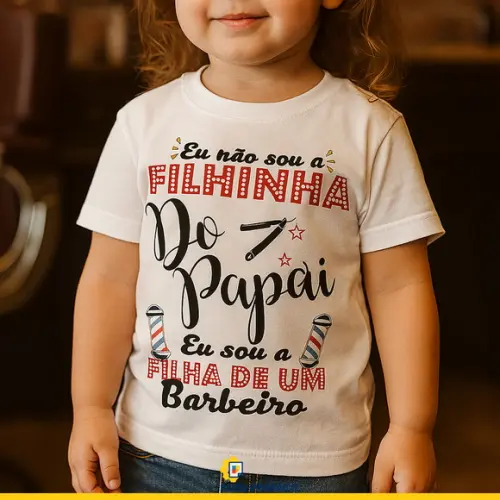 Arte pra Camiseta Filha de Um Barbeiro