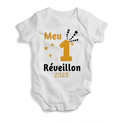 Arte Réveillon 2026 (estampa Meu Primeiro Ano Novo)