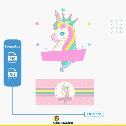 Arte Unicórnio para Caneca/body Infantil