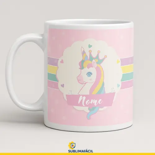 Arte Unicórnio para Caneca/body Infantil