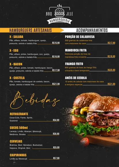 Elaboração de Cardápios - Arte Digital