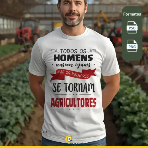 Estampa Agricultor - Arte Digital Camiseta