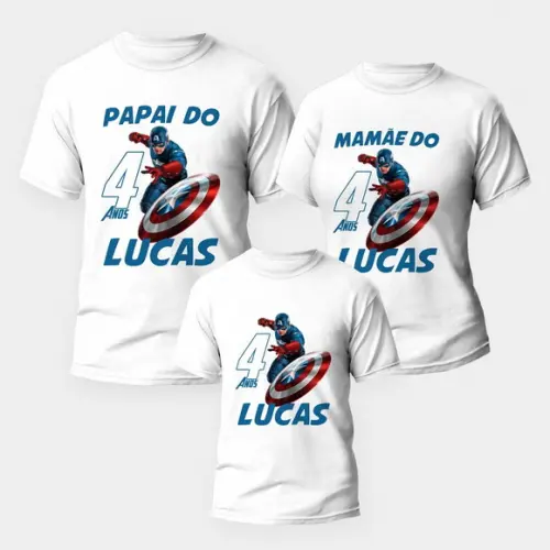 Estampa Aniversário Capitão América