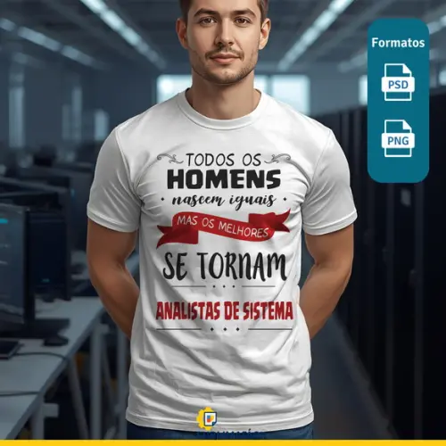 Estampa Analista de Sistema - Impressão Camiseta